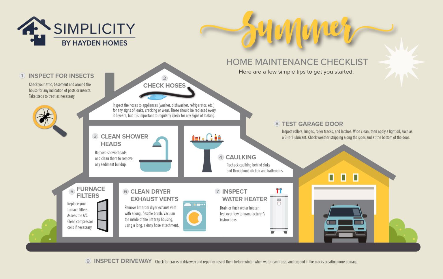 Summer Home Maintenance Checklist – Simple Tips to Care for Your Home ...